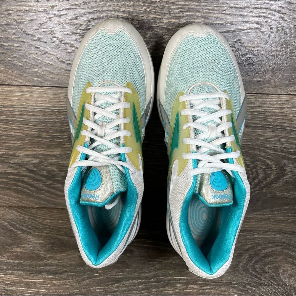 Reebok Women's White Teal Athletic Shoes - Picture 5 of 8